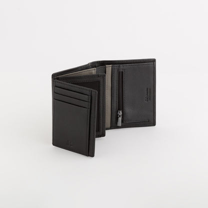 Herrenbrieftasche - Hiroki Schwarz/Grau