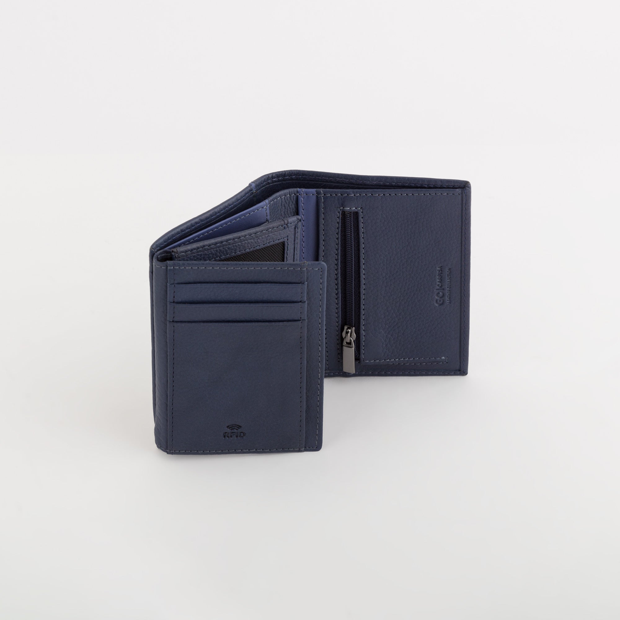 Herrenbrieftasche - Hiroki Marineblau/Indigo