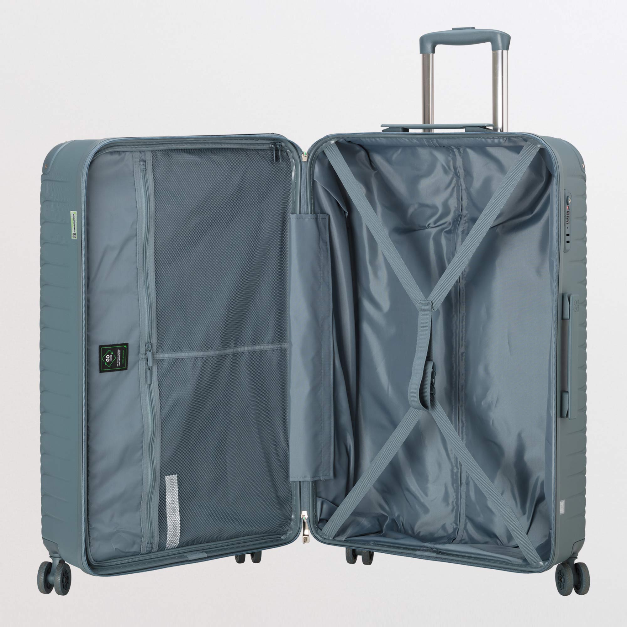 Trolley L - Rigido - Gotech green Grigio Blu